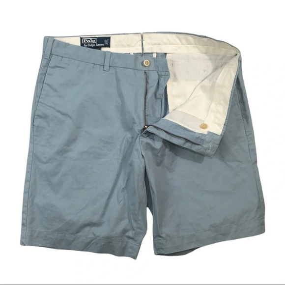 Polo by Ralph Lauren Light Blue Flat Front Shorts - Picture 1 of 4